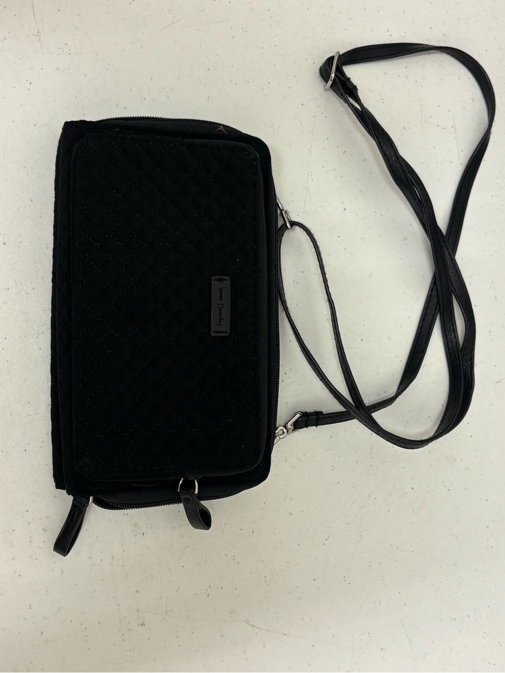 Vera Bradley Black Quilted Crossbody Wallet